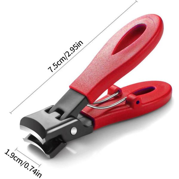 CortaúñAs Para UñAs Gruesas Y Duras, CortaúñAs De Gran Apertura, CortaúñAs Antisalpicaduras, CortaúñAs Afilado. 1PC Rojo-image