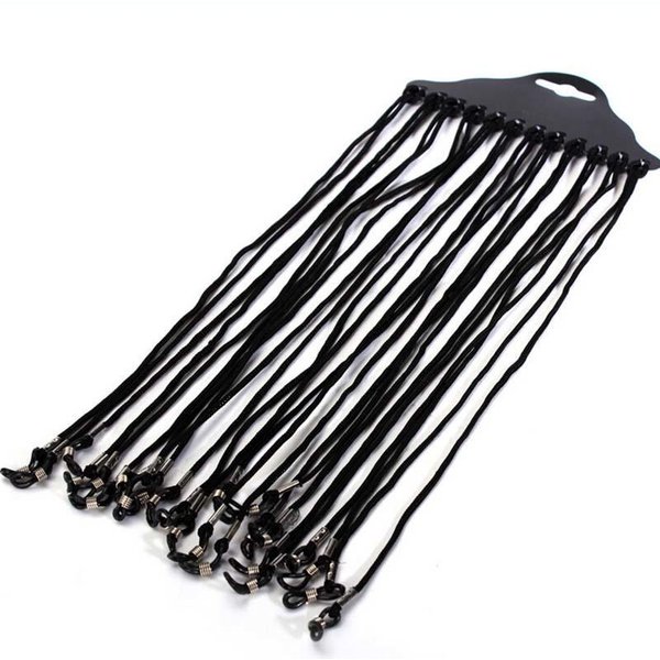 12 Piezas Cuerda Para Gafas CordóN De Nailon Negro Soporte Para Gafas Gafas De Sol Gafas Correa De Cuello-image