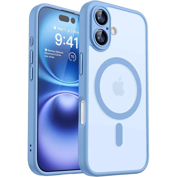 Magnetyczne Matowe PółPrzezroczyste Pancerne Odporne Na WstrząSy Etui Dla Iphone 17 16 15 14 13 12 11 Pro Max Plus Dla Magsafe Pokrowiec Do ŁAdowania Bezprzewodowego For Iphone 13 Promax-image