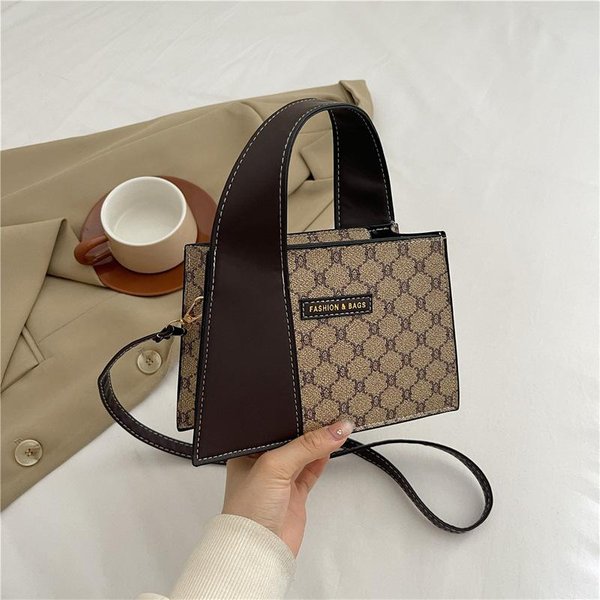Bolso Cuadrado PequeñO Bolso De Hombro Casual Simple Bolso Bandolera De Moda Verano Nuevo Bolso Retro Para Mujer-image