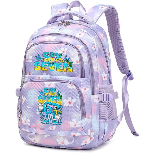 Mochila Brainrot Italiano Seis Siete NiñOs NiñAs Primaria Divertida Regalo Vuelta Al Cole Dibujo Animado DiseñO NúMero 67 Tema Mochila Impermeable-image