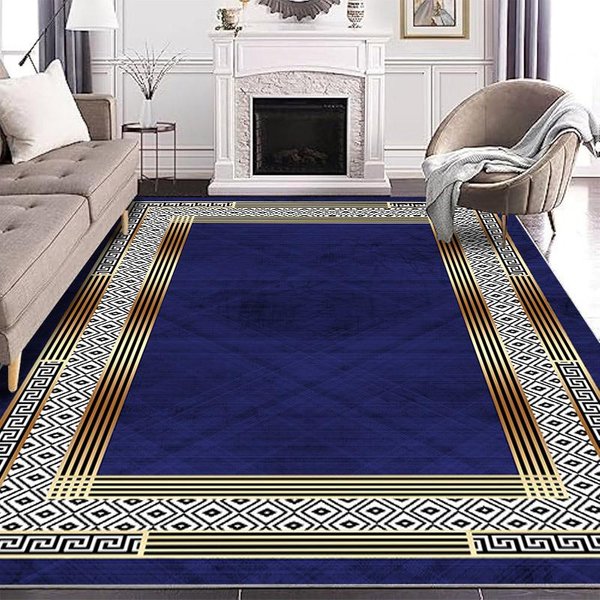 Alfombra De Sala De Estar Sofá Alfombra Mesa De Centro Dormitorio Cabecera Hogar Antideslizante 160 * 230Cm-image