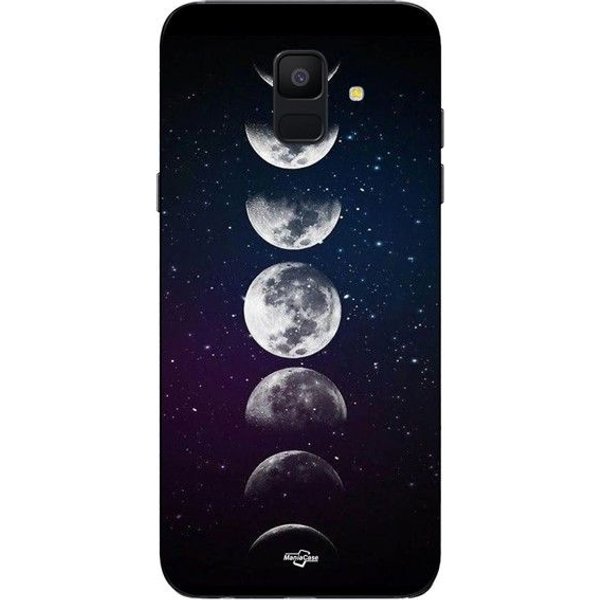 Funda De TeléFono - Maniacase - Samsung Galaxy A6 2018 - Silicona - Flexible - Luna Fase Noche Estrella Negro-image