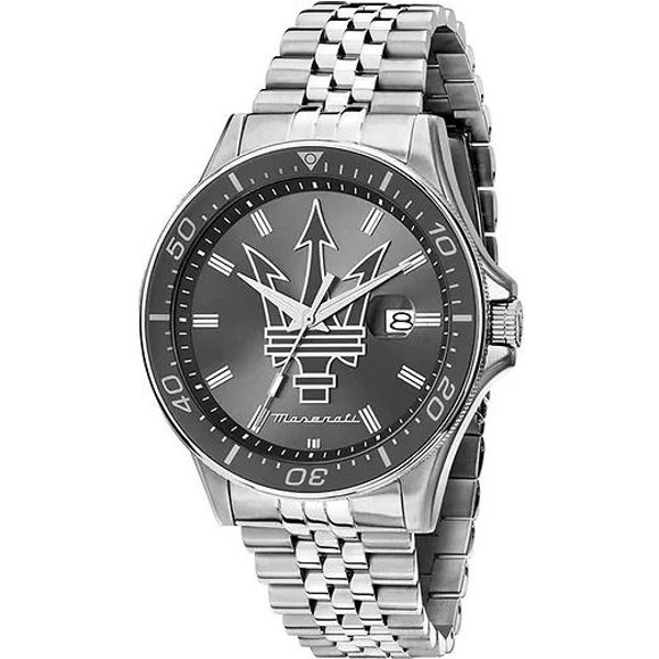 Reloj Para Hombre Maserati Sfida Acero Inoxidable Gris Esfera Rayos De Sol Cuarzo R8853140010 100M-image