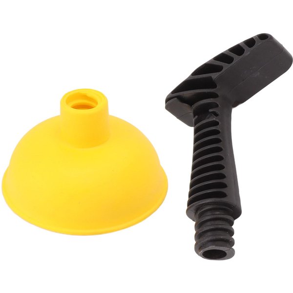 Mini Desatascador Potente Con Mango Antideslizante, Desatascador De DesagüE PequeñO Y Eficiente Para Inodoro, BañEra, Lavabo Negro-image