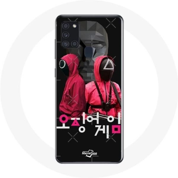 Funda Samsung Galaxy A21S El Juego Del Calamar PóSter MáScaras Soldados Logo Coreano-image