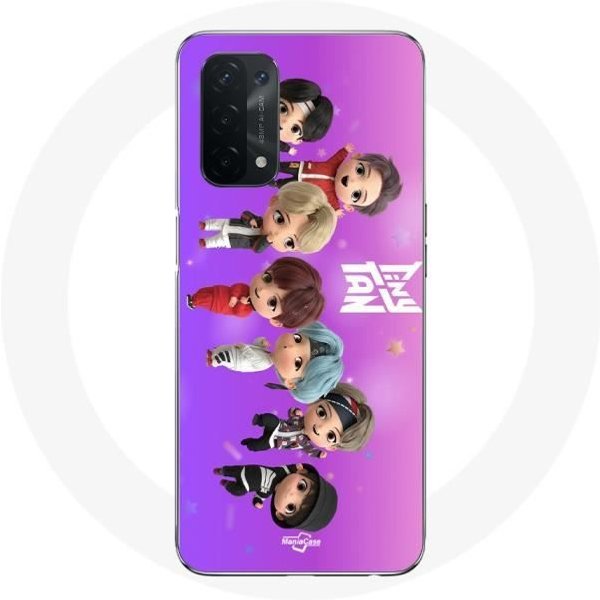 Funda Para Oppo A74 BTS Tinytan AnimacióN PóSter RM Jin Suga J-Hope Jimin Jungkook Y V Mic Drop Baile-image