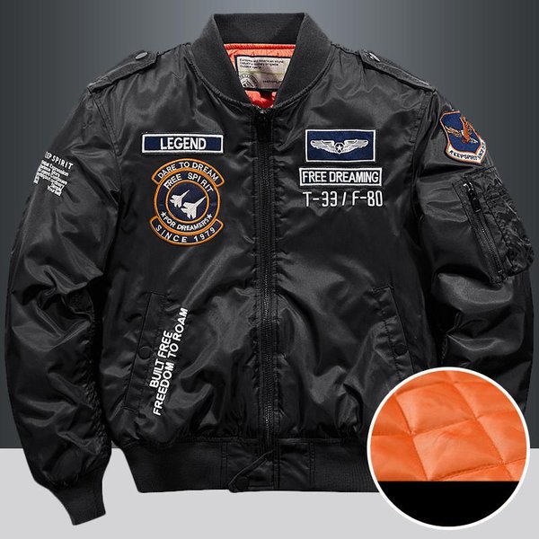 Moda De Invierno, Chaqueta Con Cuello Levantado, Chaqueta Bomber Para Hombre, Cazadora Para Hombre, Chaquetas Gruesas, Abrigo, Ropa Para Hombre, Chaqueta Informal Para Herramientas L Negro-image