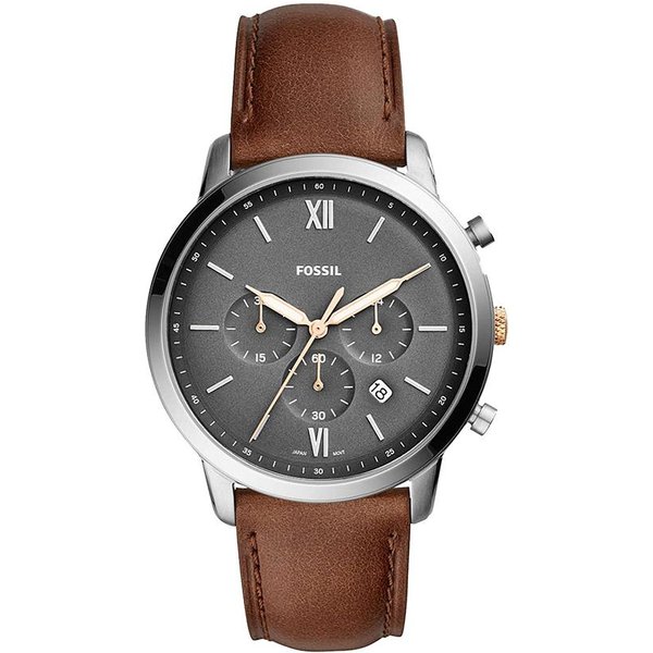 Reloj De Hombre Fossil CronóGrafo Esfera De Cuarzo Casual Y Moderno Adecuado Para El DíA A DíA FS5408 Gris-image