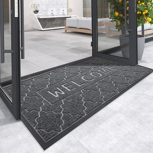 Felpudo De Goma Para Entrada De Hotel Comercial, Puerta De Entrada Exterior, Felpudo De Polipropileno, Alfombra De Entrada Antideslizante 60*90Cm-image