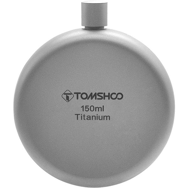 150 Ml/180 Ml Tytanowa Kolba Na Alkohol I Whisky Butelka Na Wino Z Lejkiem Do NapełNiania Na ZewnąTrz Camping 150Ml Flask Gray-image
