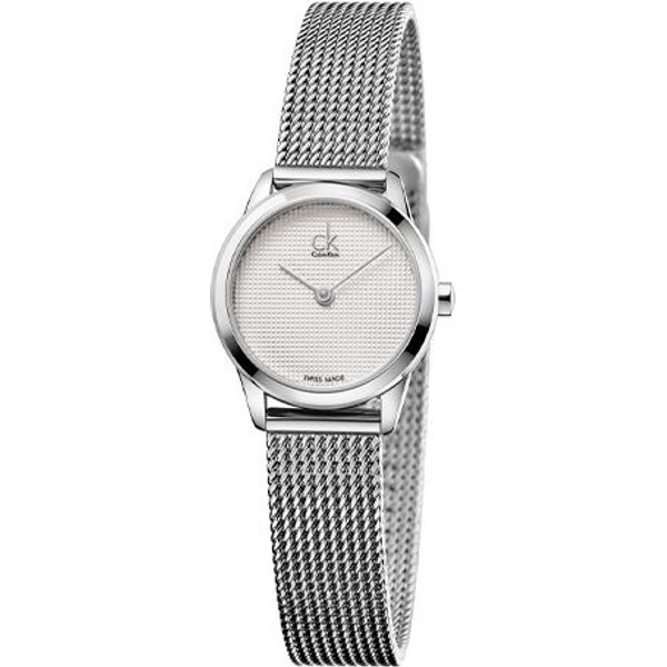 Zegarek Kwarcowy Calvin Klein CK Pasek Ze Stali Nierdzewnej 24Mm Srebrna Tarcza Damskie Zegarki K3M2312Y Silver Dial White-image