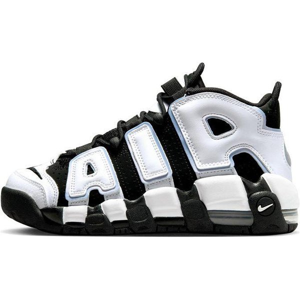 Zapatillas Nike Air More Uptempo GS Negro Cobalt Bliss Para NiñOs Blancas Multicolor DQ6200-001 35.5-image