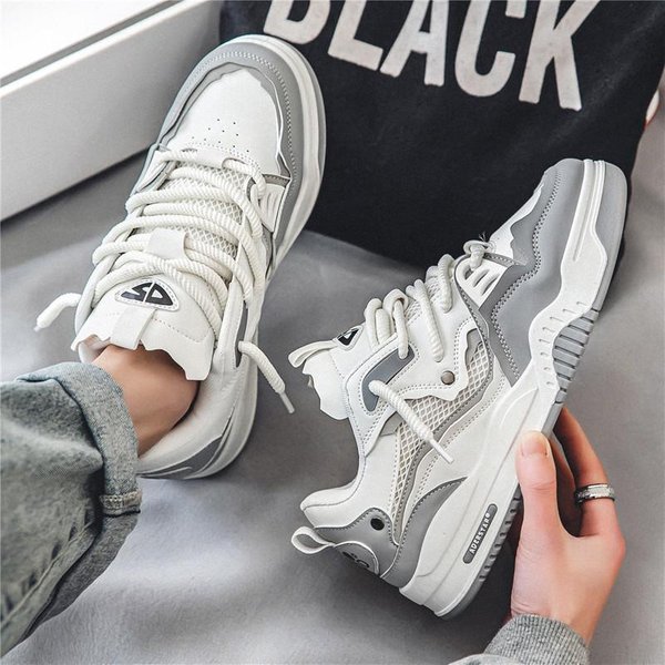 Zapatillas Deportivas Casuales Para Hombre Zapatos Deportivos Masculinos Retro DiseñAdor Moda CóModas Plataforma Corredor Hombre Zapatos Para Caminar Zapatos Deportivos 39 Black-image