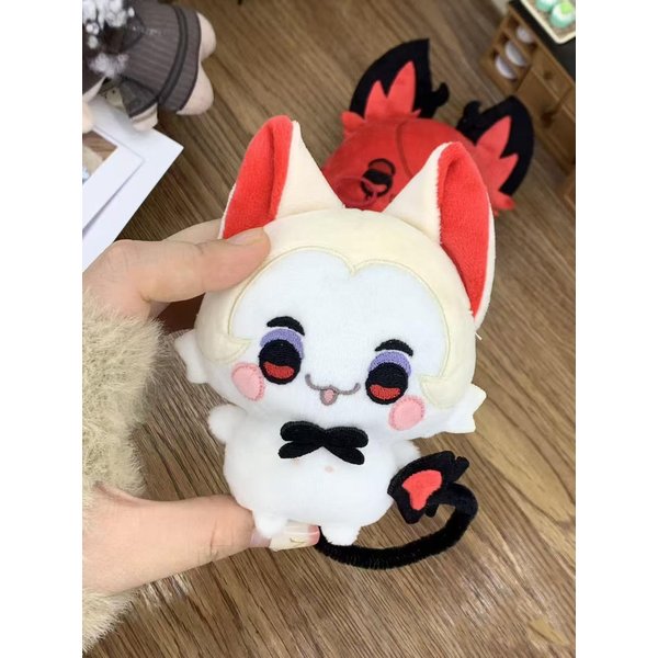10 Cm Uroczy Anime Hazbin Hotel Lucifer Alastor Pluszak Wypchana Lalka Zabawki Lucifer Pluszowy Wisiorek Breloczek Lalka Urodziny BożE Narodzenie Prezenty-image