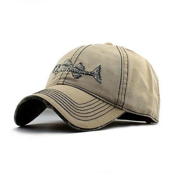 Unisex Casualowa Czapka Z Daszkiem Czapka Z Daszkiem Z Logo W KształCie Ryby Czapka Z Daszkiem BawełNiana Czapka Z Filtrem PrzeciwsłOnecznym Czapka Z Daszkiem BawełNiana Czapka Typu Trucker BeżOwy-image