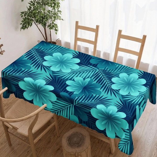 Mantel Rectangular Floral Tropical Para DecoracióN De Mesa Cocina Comedor Impermeable Reutilizable Mantel Para Mesa Boda Fiesta 140X280Cm-image