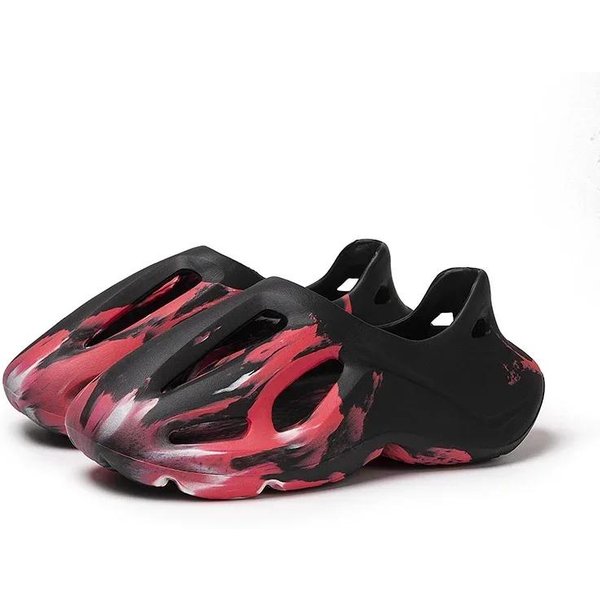 Letnie MęSkie Kapcie Damskie Kamuflaż Platforma Outdoor Drewniaki Buty PlażOwe SandałY MęSkie MięKkie EVA Kryty Dom Slajdy Lover Klapki 36-37 Black-image