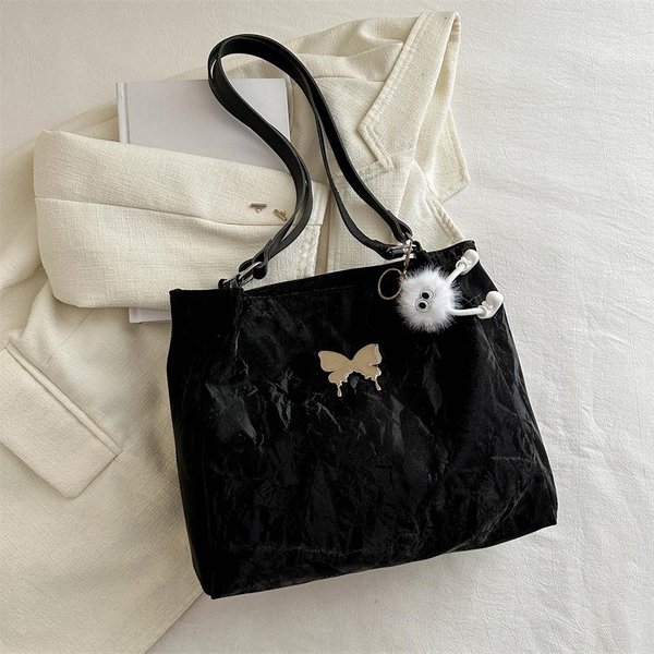 Nuevo Bolso De Hombro De Moda Personalizado Con Resorte Inclinado Para Axila Hermoso, Bolso Tote Casual Simple Nicho Gray-image