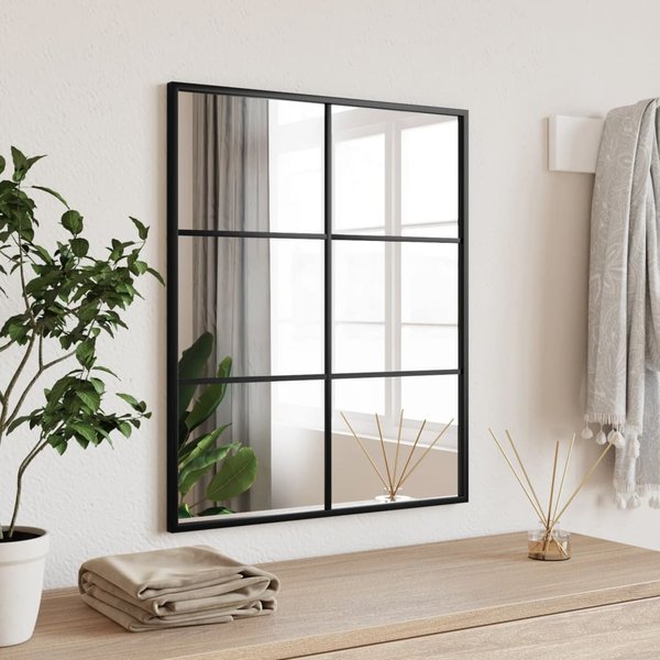 Vidaxl Aplique De Pared, Negro, 50X60 Cm, Rectangular, Hierro-image