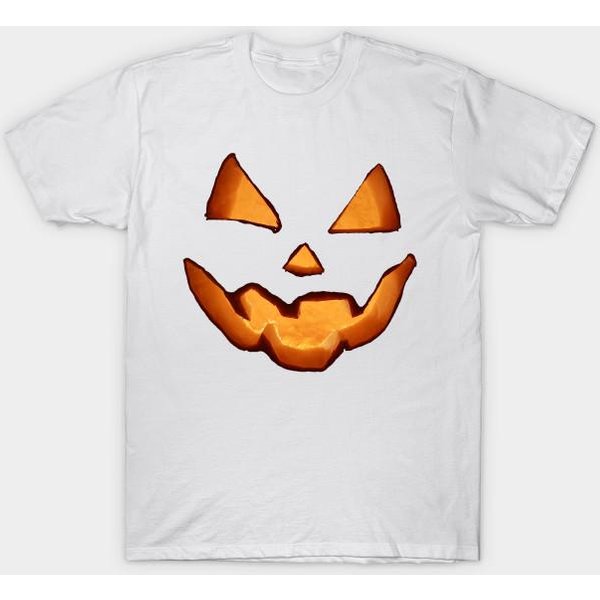 Camiseta Mujer Calabaza Aterradora Jack O Lantern Cara Disfraz Halloween Harajuku Estampado Kawaii Camiseta Verano Manga Corta Camiseta Femenina Top 4XL Blanco-image