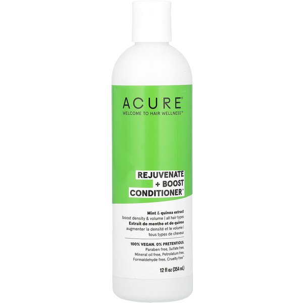 Acure, OdżYwka Rejuvenate + Boost, Odpowiednia Do Wszystkich RodzajóW WłOsóW, MięTa I Ekstrakt Z Komosy RyżOwej, 12 Fl Oz (354 Ml)-image