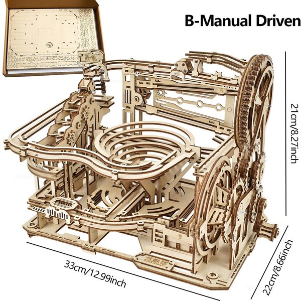 Chriyungel Drewniany Tor Kulkowy 3D Puzzle Zestawy Modeli Do Samodzielnego MontażU Tor Z Kulkami Gra Logiczna Rozrusznik MóZgu Prezent Dla DorosłYch NastolatkóW-image