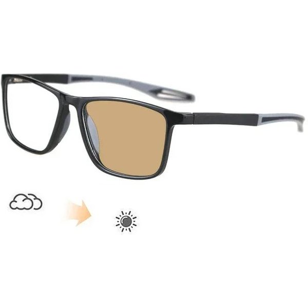Ultralekkie Fotochromowe Okulary Sportowe TR90 Dla Kobiet MężCzyzn ZmieniająCe Kolor Vintage Okulary Korekcyjne 0 Do -4.0 -3.0 Beige-image