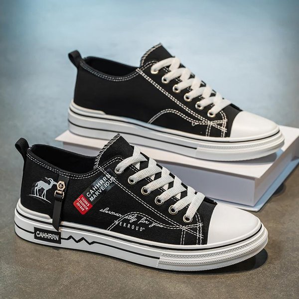Verano Nuevos Zapatos De Lona Zapatos Transpirables Estudiantes Zapatos CláSicos De Tela Zapatos Deportivos Casuales De Tela Zapatos Casuales De Suela Blanda 43 Gray-image
