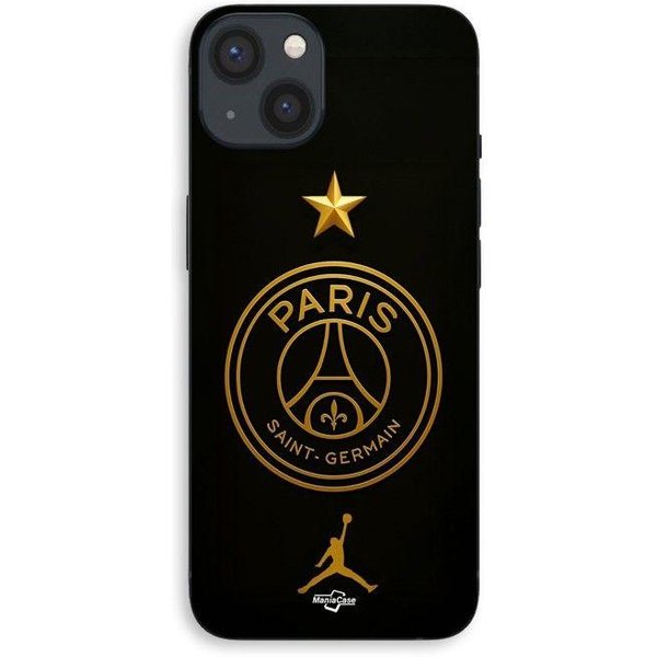 Funda De TeléFono - Maniacase - Iphone 13 - Silicona - Flexible - Logo Del PSG Dorado Estrella De CampeóN Oro-image