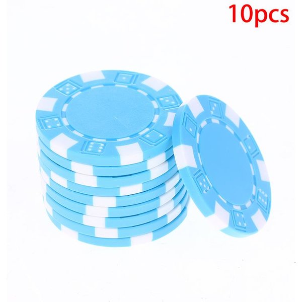 10 Piezas PláStico ABS Fichas De PóKer Casino Texas Hold'em PóKer Monedas MetáLicas 11.5G Fichas Juego De PóKer Set De Fichas Accesorios-image