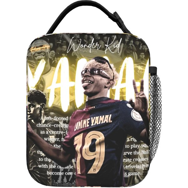 Lamine Y-Yamal NúMero 19 Bolsas De Almuerzo TéRmicas De FúTbol Contenedor De Almuerzo A Prueba De Fugas Bolsa Refrigeradora Bolsa De Tote Para Almuerzo Universidad Picnic One Size-image