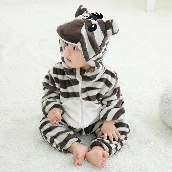 Pelele De Dibujos Animados Para Bebé, Ropa Infantil Con Capucha Para ReciéN Nacido, Pijamas Para NiñOs Y NiñAs, Mono De Una Pieza Con Animales, Disfraces De Panda, Mamelucos De Franela Para Bebé 3-6M-image