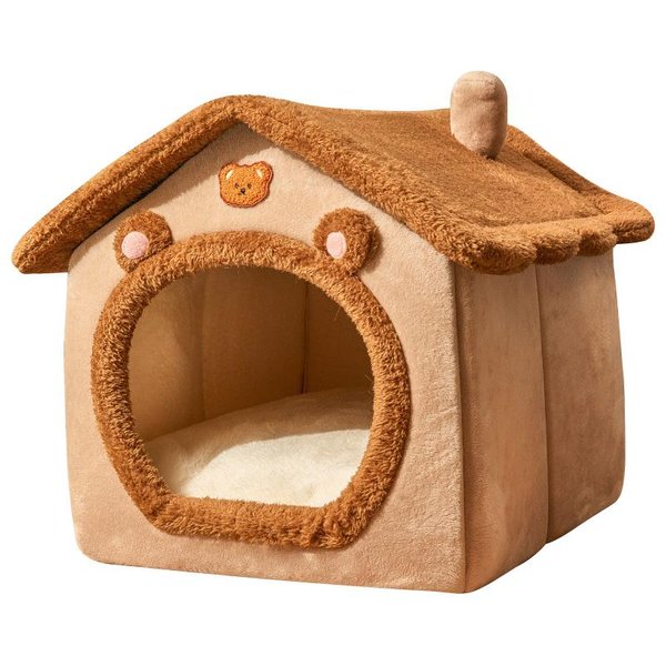 Casa Plegable Para Perro Perrera Cama Para Perro Mascota Para Perros PequeñOs Invierno CáLida Cama Para Gato Nido CóModa Cama Para Cachorro Cueva Sofá Producto Para Mascota 46X36X34Cm-image