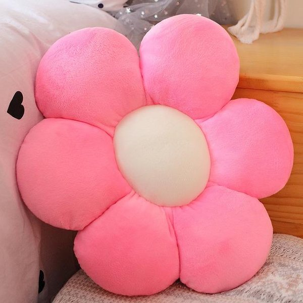 Kolorowy Kwiatowa Pluszowa Poduszka Zabawka MięKki KreskóWkowy RośLinny Pluszak Poduszka Na KrzesłO Poduszka Na Sofę Dekoracyjna Mata PodłOgowa Kawaii Prezent 50Cm-image