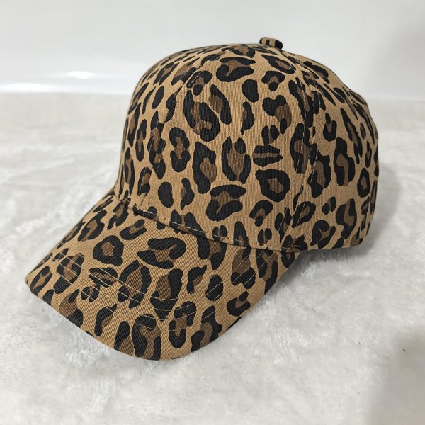 Gorra De BéIsbol Estampado De Leopardo Moda Casual Sombreros Para El Sol Ajustable Unisex Gorra Deportiva Para Mujeres Hombres Adjustable Beige-image
