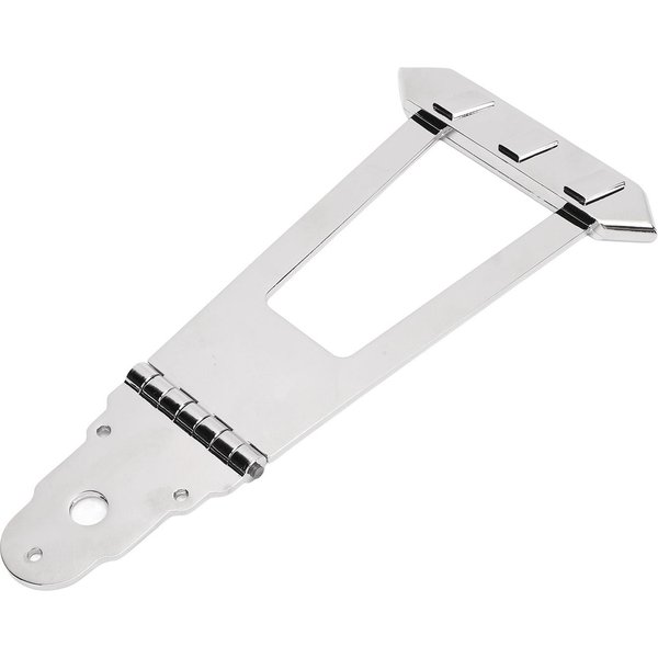 Puente Con Cordal Trapecio Para Guitarra De 6 Cuerdas Cabeza Redonda AleacióN Niquelada Puente Para Guitarra Jazz Archtop-image