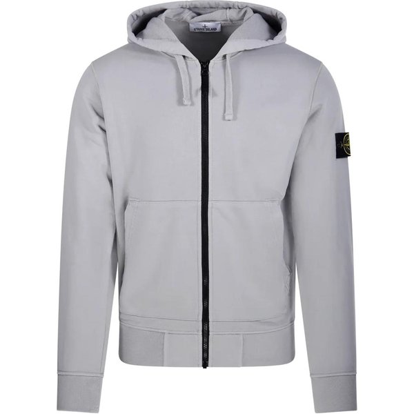 Stone Island Bluza Z Kapturem I Zamkiem BłYskawicznym Z DłUgim RęKawem Z Naszywką MęSka Bluza PerłOwo-Szara K1S1561000-42S0051-V0061 XL-image