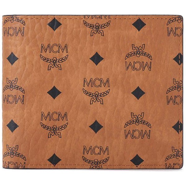 MCM Visetos Original Pokrywany PłóCienny KróTki Portfel Portfele MęSkie BrąZowy Koniak MXSAAVI01CO001 Basic Set (Bag+Dust Bag)-image