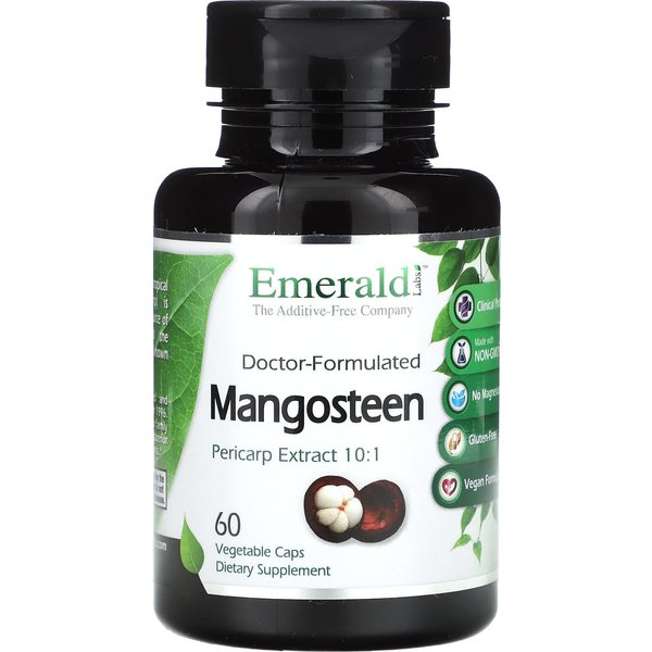 Emerald Laboratories, Mangostan, 1200 Mg, 60 KapsułEk WegetariańSkich (600 Mg Na KapsułKę)-image