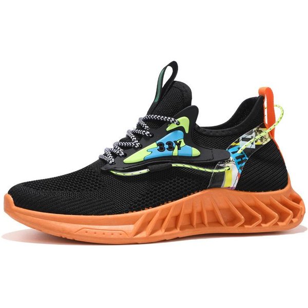 Zapatos De OtoñO Para Hombre OtoñO Nueva Moda Talla Grande Zapatos Deportivos Transpirables Zapatos Casuales CóModos Y VersáTiles Para Correr 45 Black-image