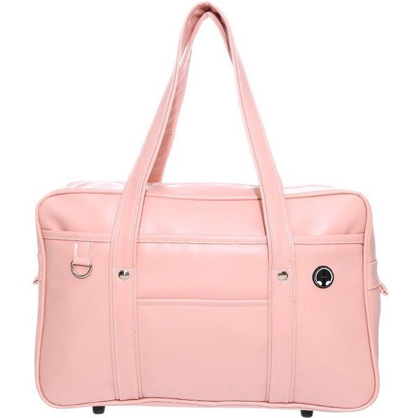 Bolso DE Hombro Estrellas Voladoras Moda Japonesa Estudiante Uniforme JK Para Chicas Bolso Escolar De PU Bolso Cruzado De Cuero Resistente Al Desgaste 40Cmx26Cmx14.5Cm Color Rosa-image