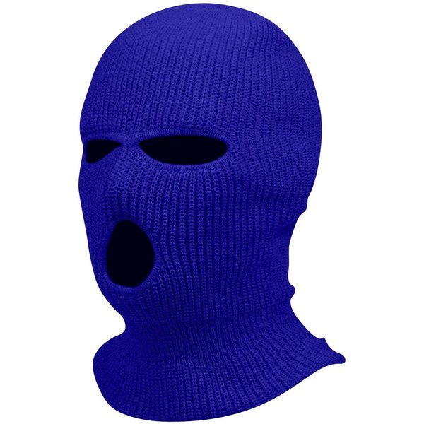 Nowa PełNotwarzowa OsłOna Maska Narciarska Czapka 3 Otwory Kominiarka Wojskowa CS Wiatroszczelne Dzianinowe Czapki Zimowe CiepłE Unisex Czapki One Size Royal Niebieski Kolor-image