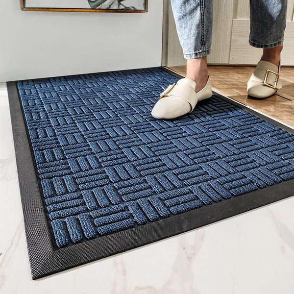 Felpudo De Hotel, Alfombra Antideslizante De Goma, Felpudo De Entrada Para Centro Comercial, Felpudo De Entrada A Prueba De Polvo Para El Hogar 45*75Cm Gray-image