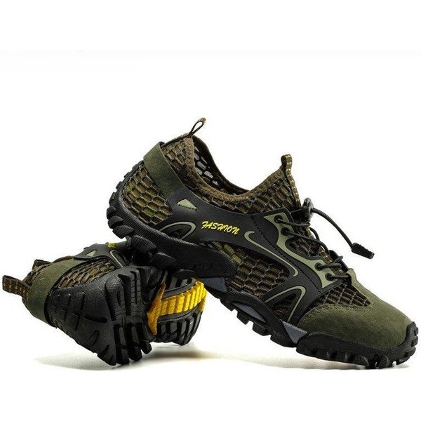 Profesjonalne Buty Do Wody MęSkie AntypośLizgowe Buty Do Wody Do Trekkingu I Brodzenia Buty SzybkoschnąCe PlażOwe Lekkie Sneakersy Do SportóW Wodnych 39 Zielony-image