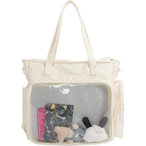 Itabag JaponéS Lindo Gran Capacidad JK Bolsa Para MuñEca De 20 Cm Bolso Cruzado De Un Hombro Para Estudiante Femenina Ulzzang Anime Ita Bag Bolso De Mano White-image