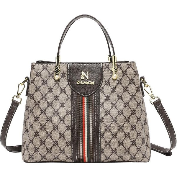 Nueva Moda Y VersáTil Bolso Bandolera De Un Hombro Para Mujer De Gran Capacidad Impreso Bolso De Mano Tote Trendy Gray-image