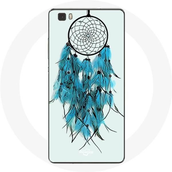Funda Para Huawei P8 AtrapasueñOs Azul Fondo Blanco-image