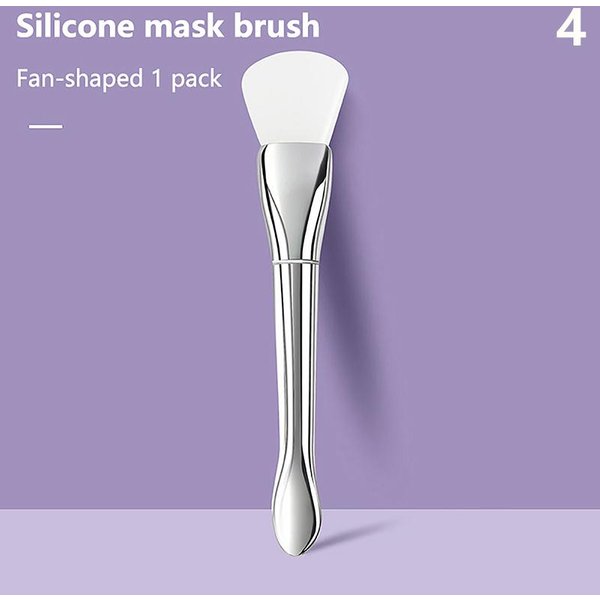 Brocha Para Mascarilla Facial Pelo Suave Brocha Aplicadora De Pincel Para Mascarilla Facial SalóN De Belleza Brochas Herramientas De Maquillaje Fan Shaped-image