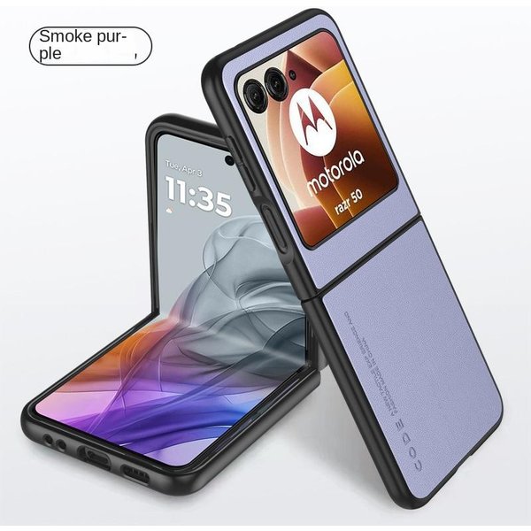 Luksusowe Etui Premium Ze SkóRy Dla Motorola Razr 50 Ultra Moto Razr50 50Ultra Razr40 WstrząSoodporne Twarde Plastikowe Etui Na Telefon Moto Razr 50 Ultra-image